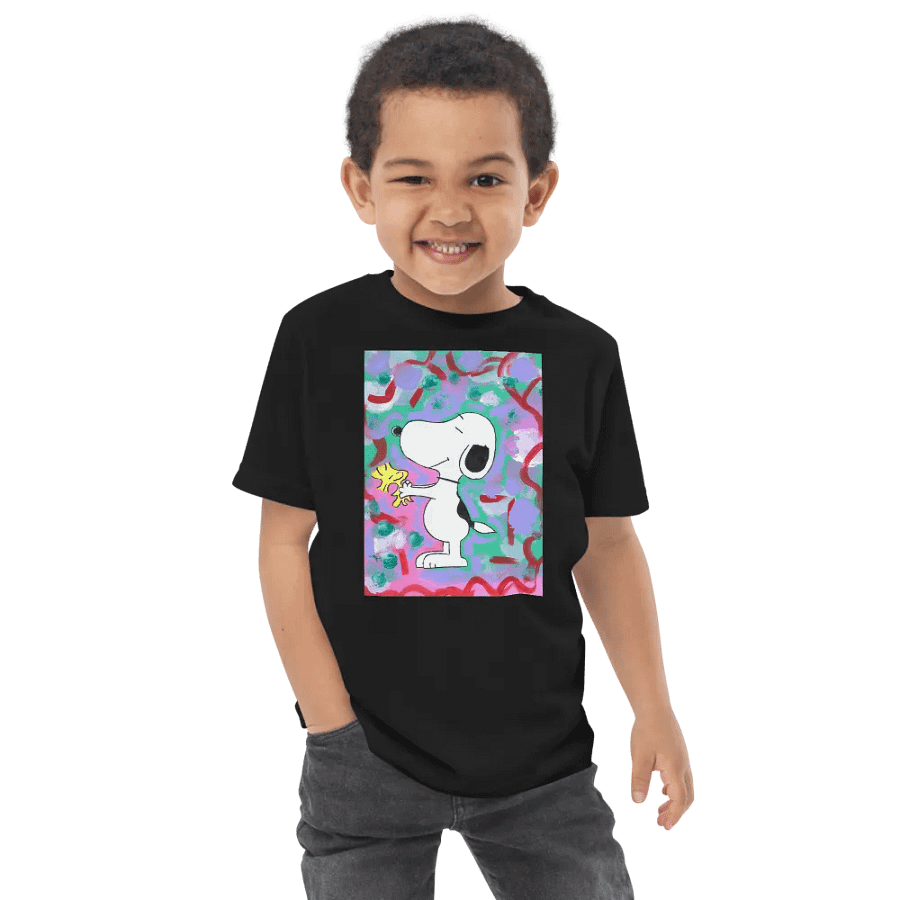 Snoopy (art by Dina R.) acrylic painting picture - Rabbit Skins Toddler Jersey T-Shirt product image (9)