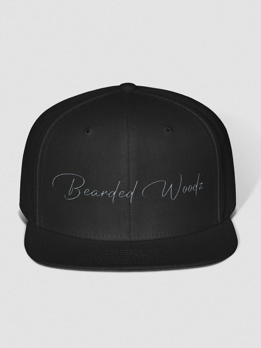 Bearded Woodz Signature Snapback Cap (Grey Embroidery) product image (1)
