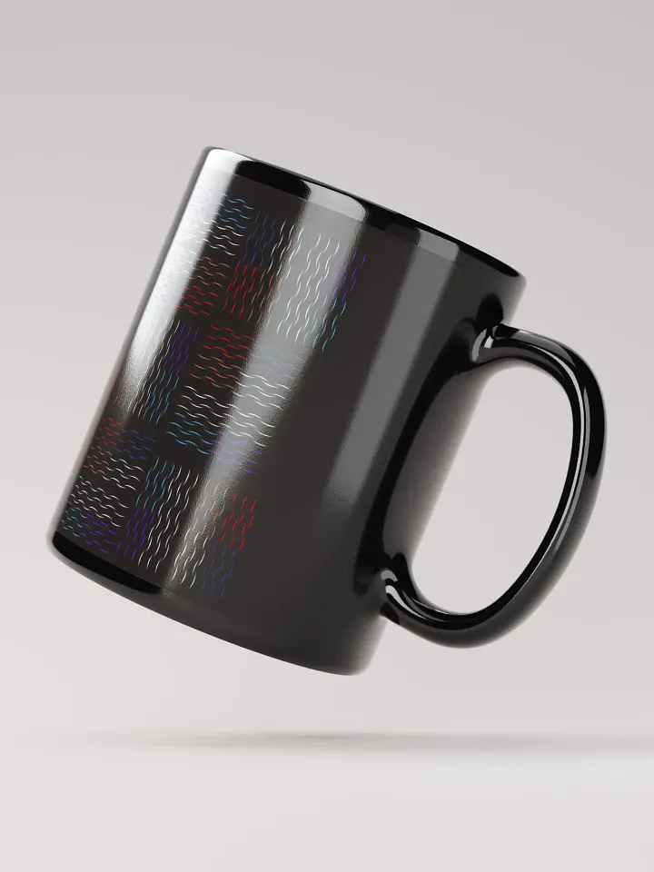 Colorful Squiggley Lines Artistic Design Black Mug product image (2)