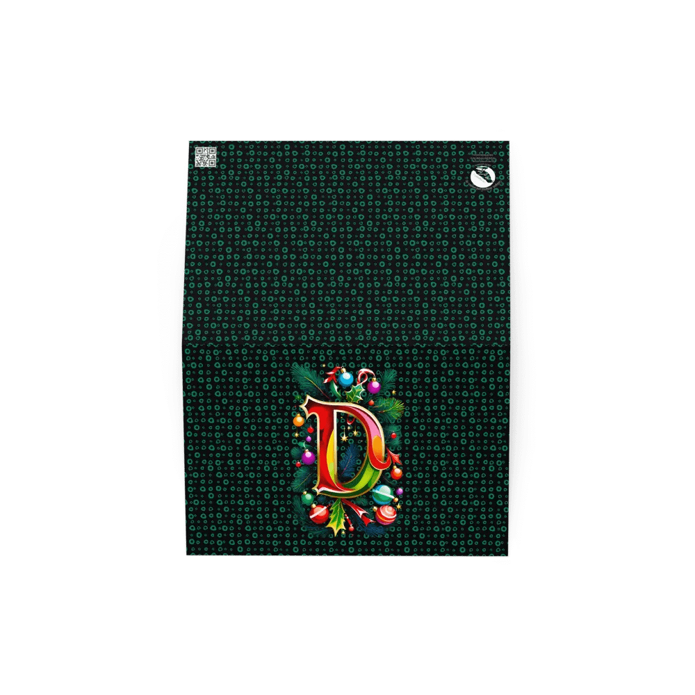 Christmas Monogram Letter D(3) Greeting Card product image (2)