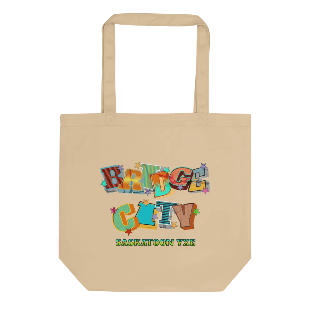 Bridge City Saskatoon Saskatchewan YXE Vibrant Cityscape Eco Tote product image (1)