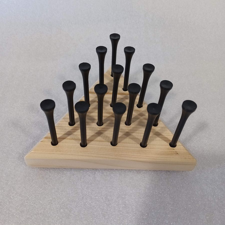 Triangle Peg Game with NATURAL WOOD Base product image (4)