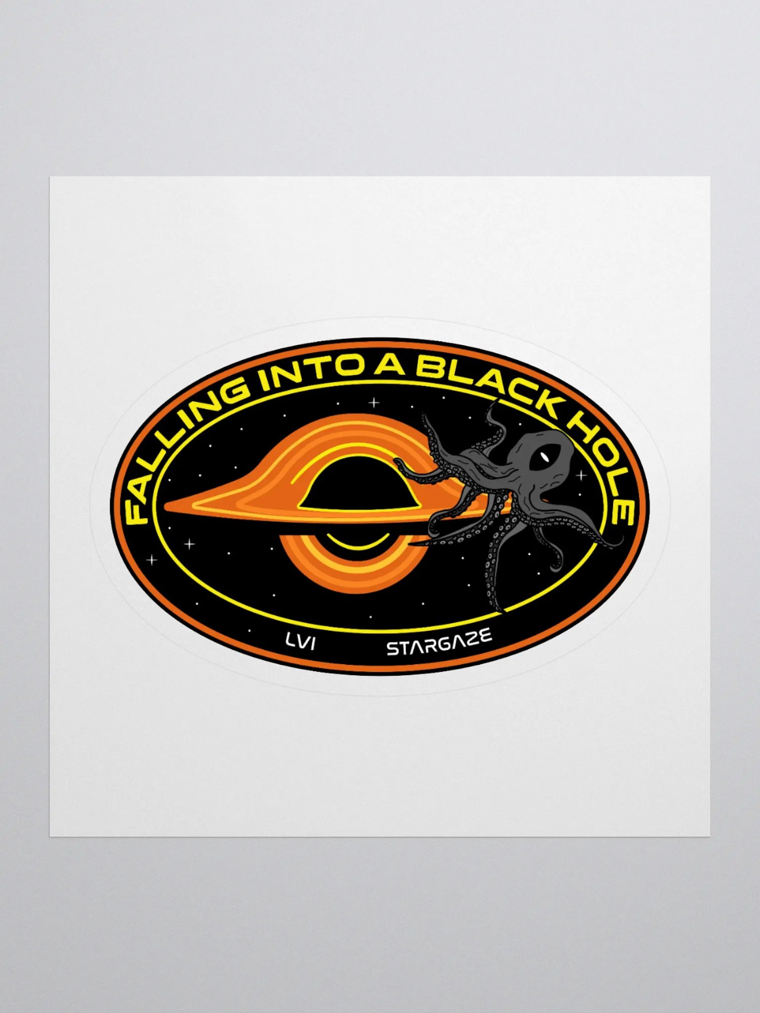 FALLING INTO A BLACK HOLE STICKER product image (1)