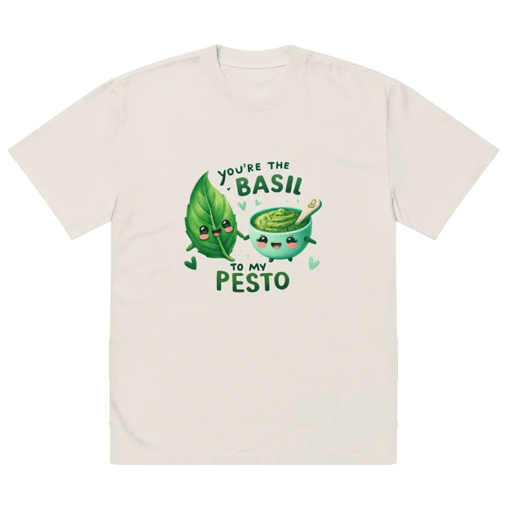 Basil to my Pesto - Word Pun Oversized Tee product image (2)