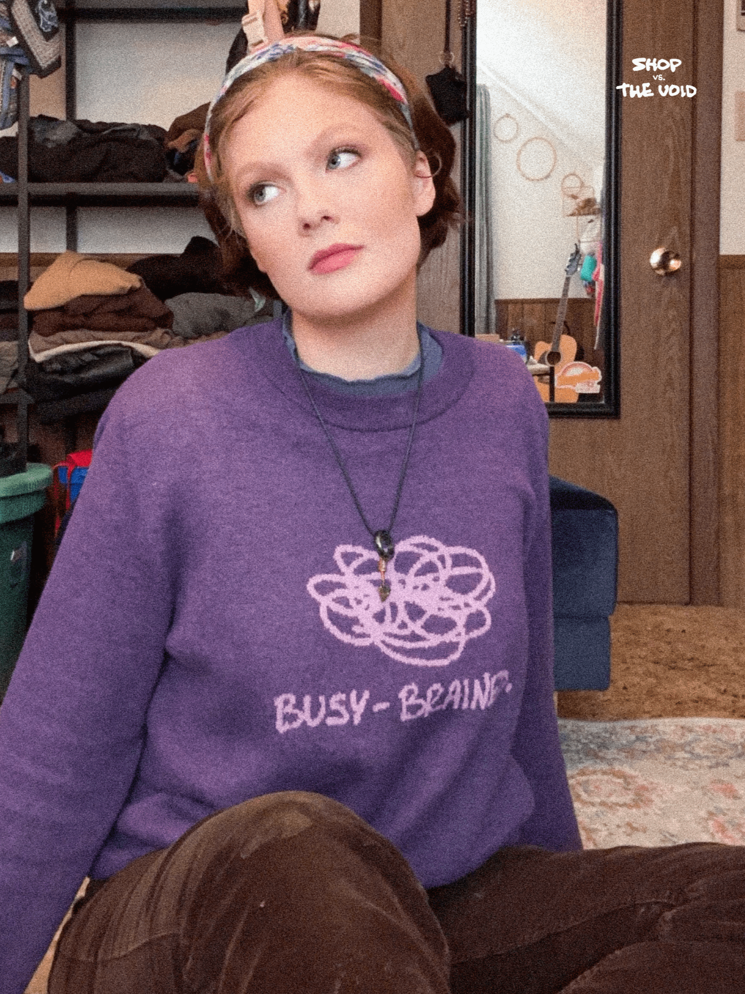 BUSY-BRAINED (duotone purple) knitwear classic crewneck product image (1)