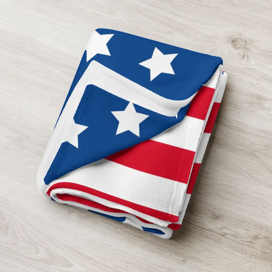 Patriot Wolf Throw Blanket product image (18)