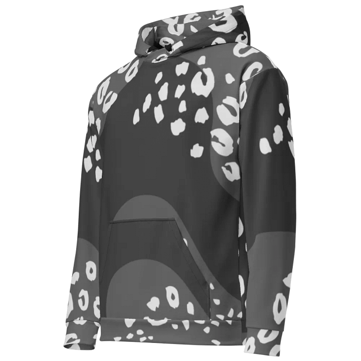 Grey Leopard Abstract Recycled Hoodie product image (2)