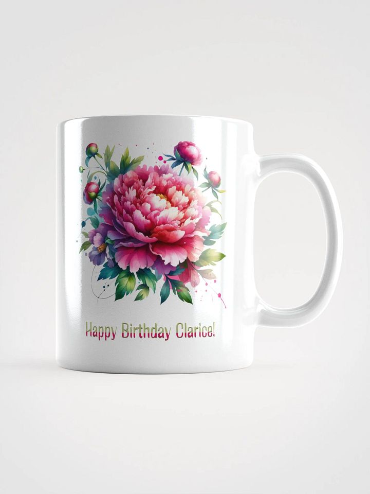 Happy Birthday Clarice White Glossy Mug product image (1)