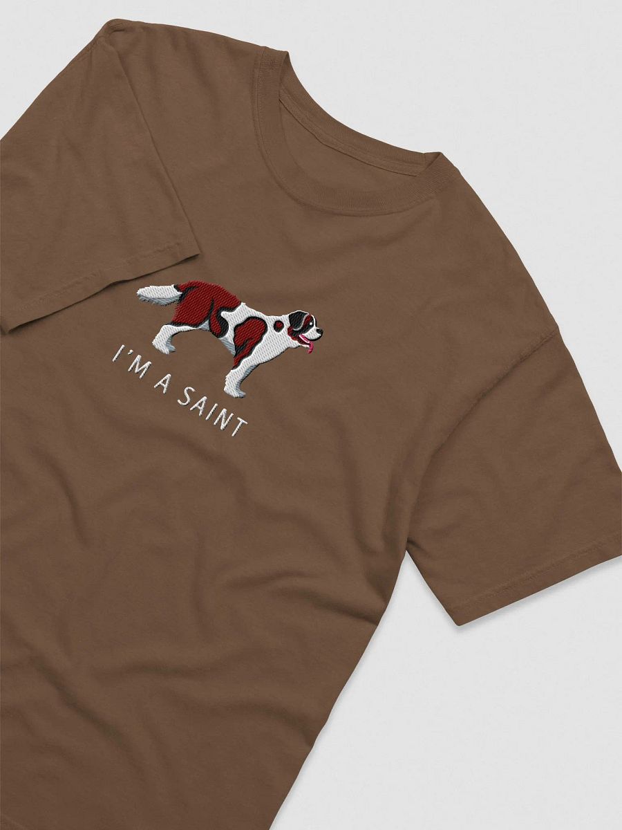 I'm a Saint T-Shirt(Embroidered) of a Saint Bernard(Mahogany) product image (6)