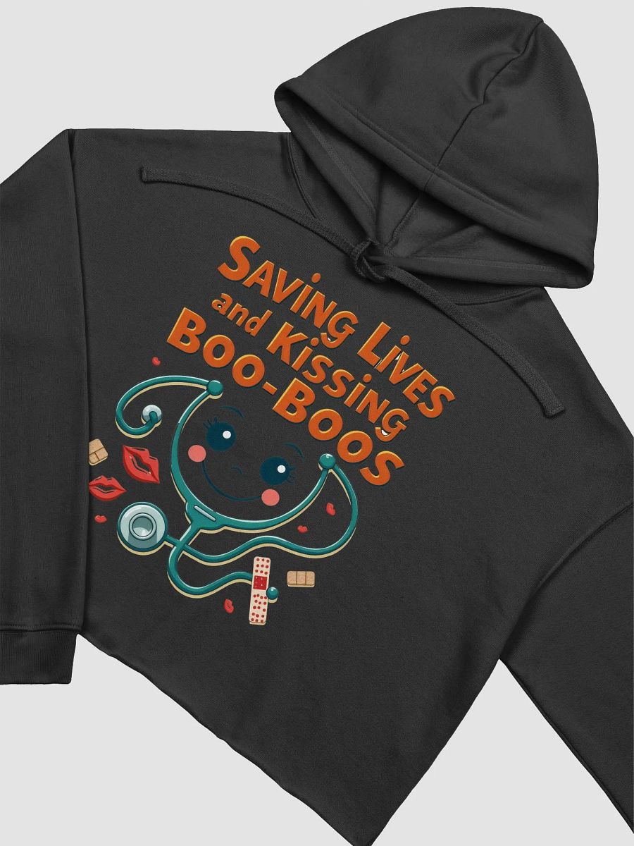 Stethoscope Smiley Face Crop Hoodie product image (23)