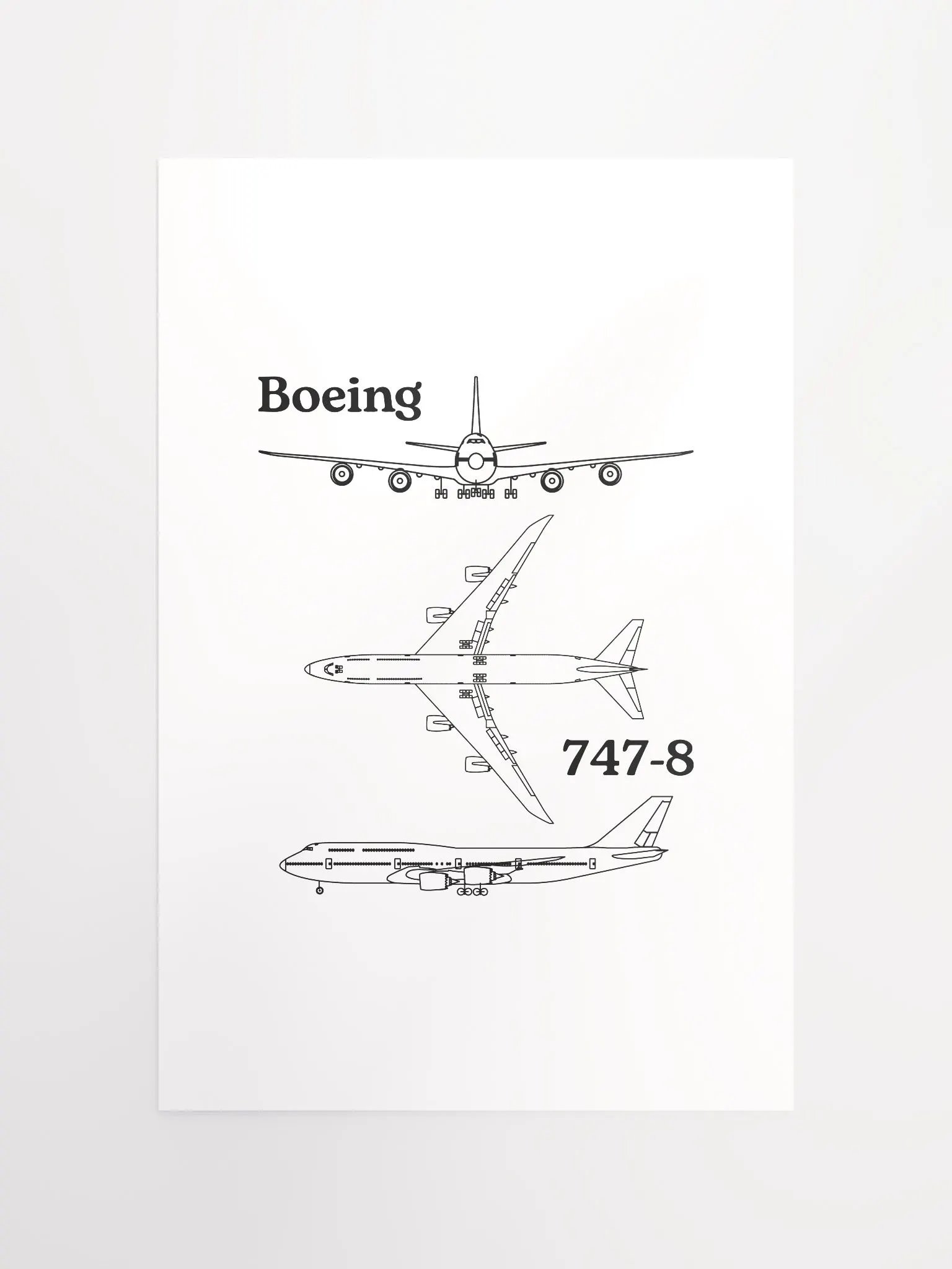 Boeing 747-8 Blueprint Poster product image (1)