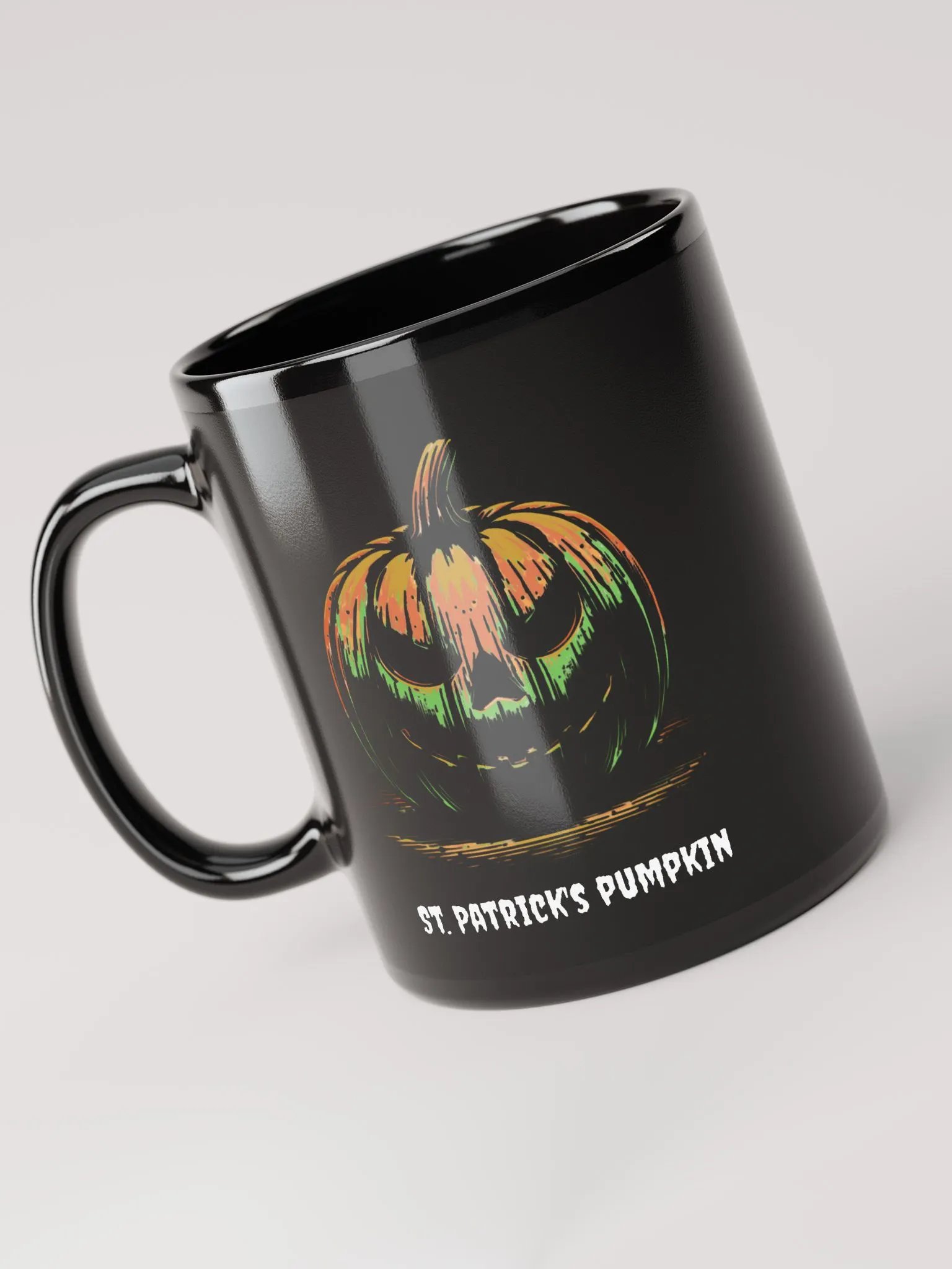 Ghostly St. Patrick's Pumpkin Mug product image (6)