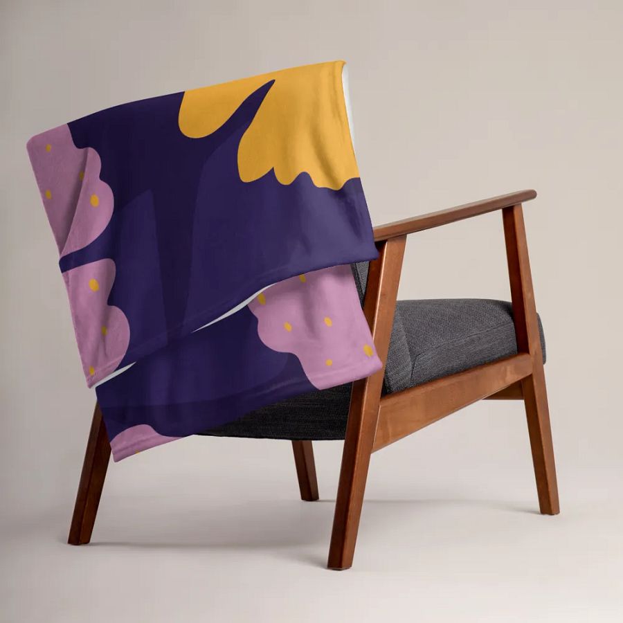 Violet & Golden Flowers Blanket product image (5)