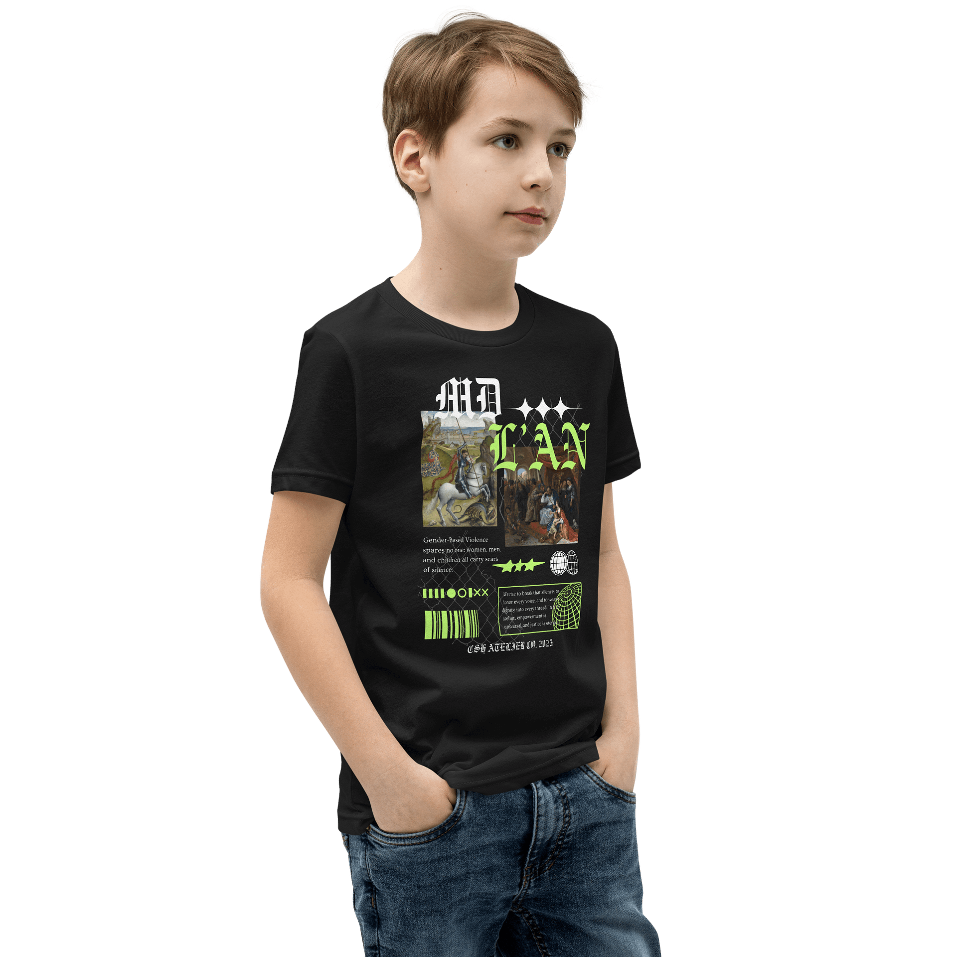 MDL'AN GBV Awareness Kids T-Shirt product image (2)