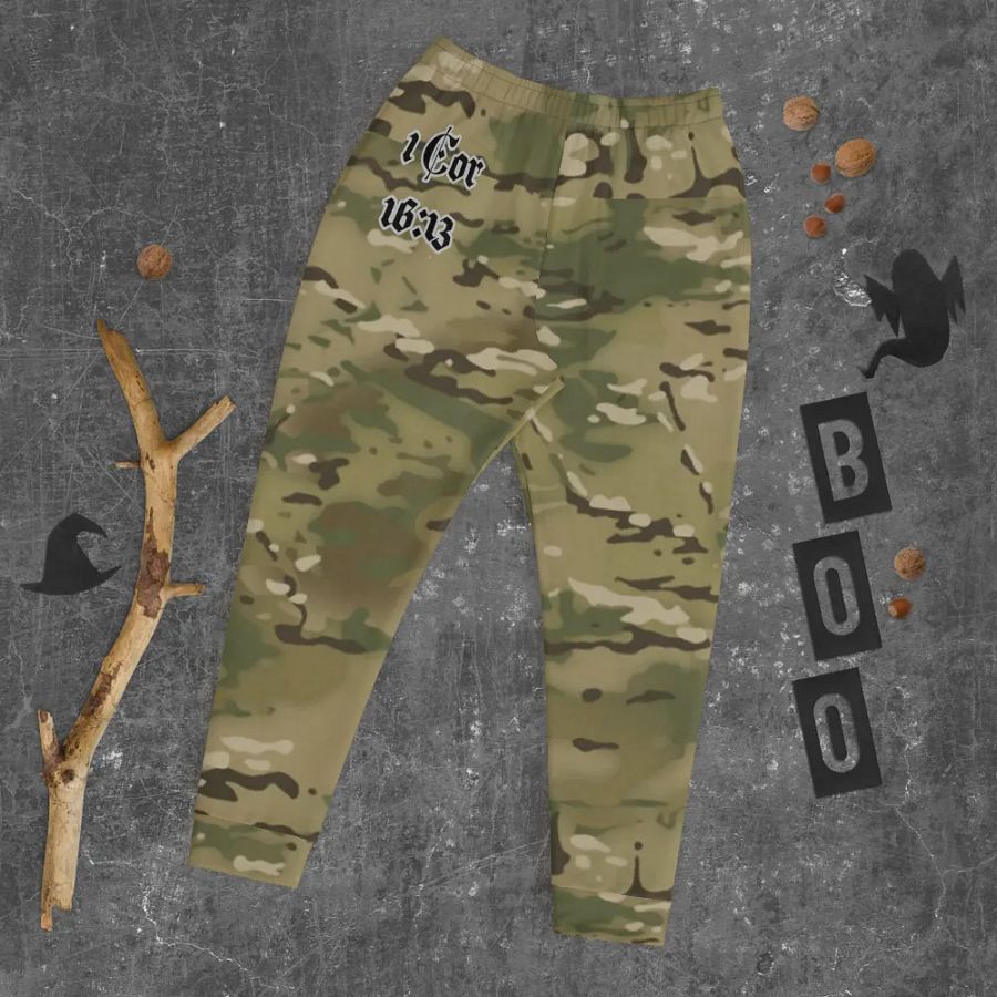 Faithful Camo: 1 Corinthians 16:13 Male Joggers - Multicam product image (12)