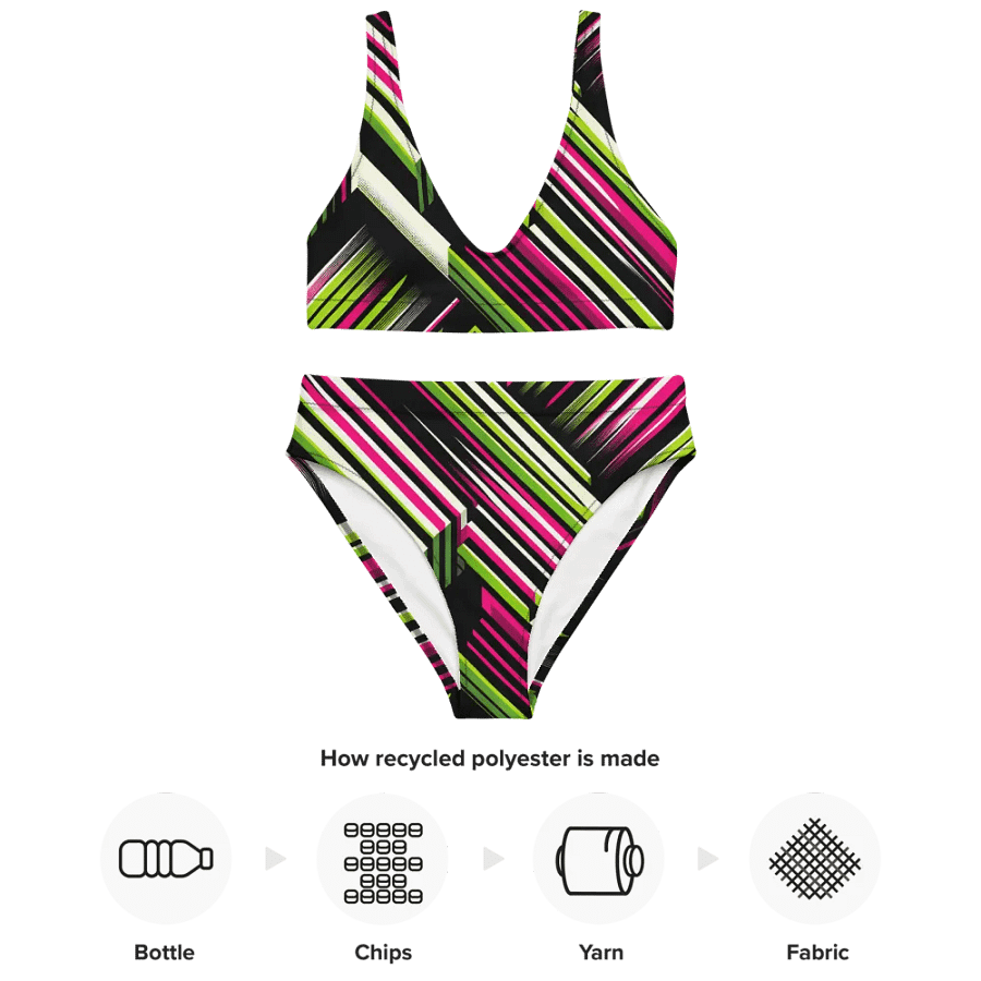 Neon Zest Stripe Bikini product image (4)