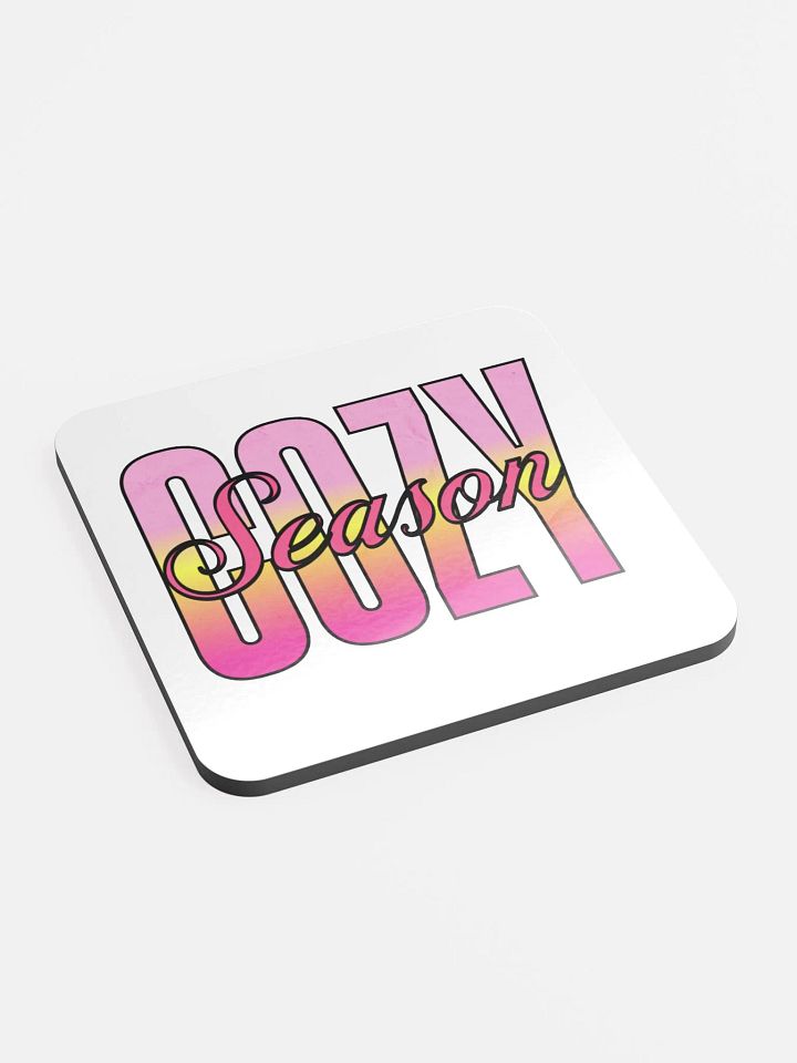 Cozy Season Sunset Bliss Glossed Cork Coaster product image (2)