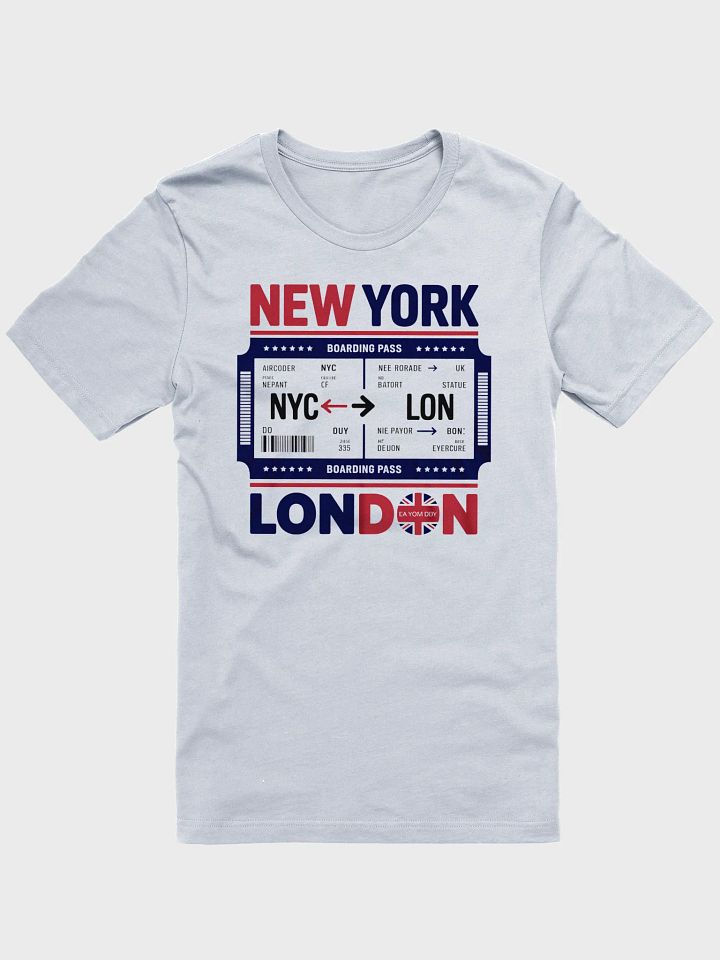 New York to London Adventure Boarding Pass T-Shirt product image (1)