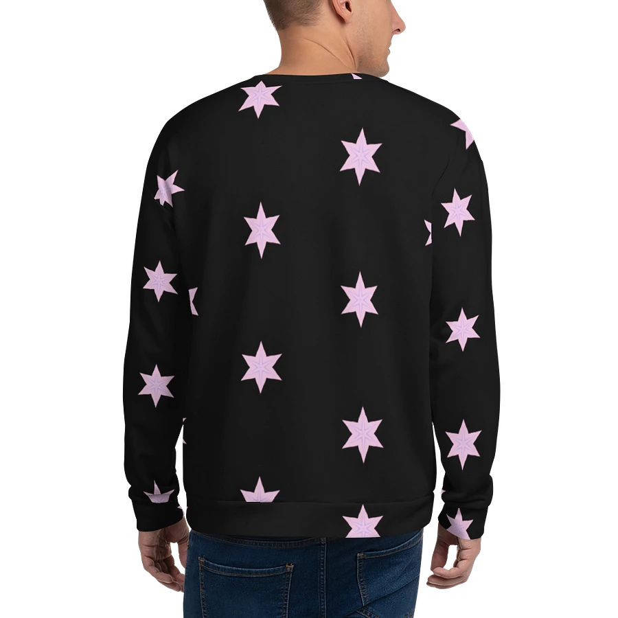 Abstract Repeating Pink Stars Unisex All Over Print Sweatshirt product image (14)