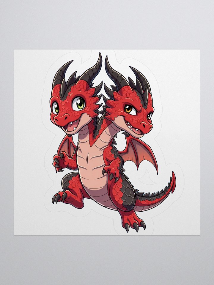Dual headed baby dragon sticker product image (1)