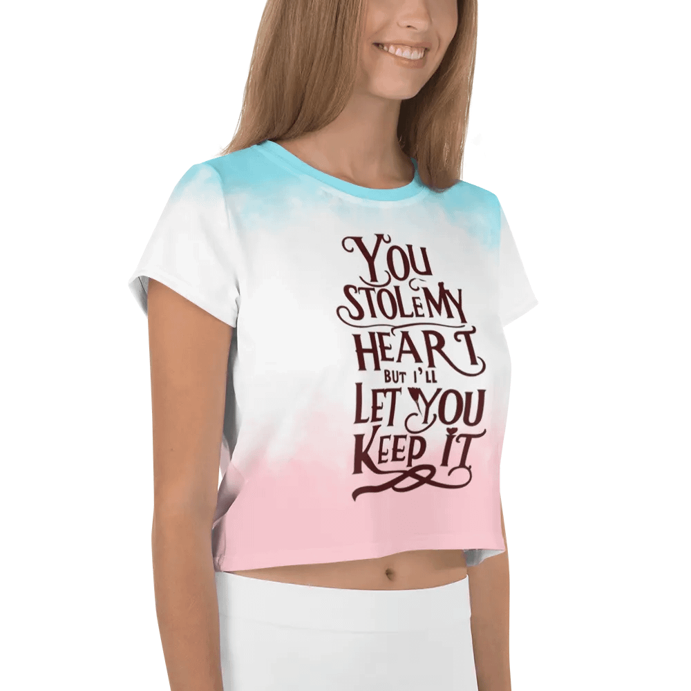 Valentine all over print crop tee product image (4)