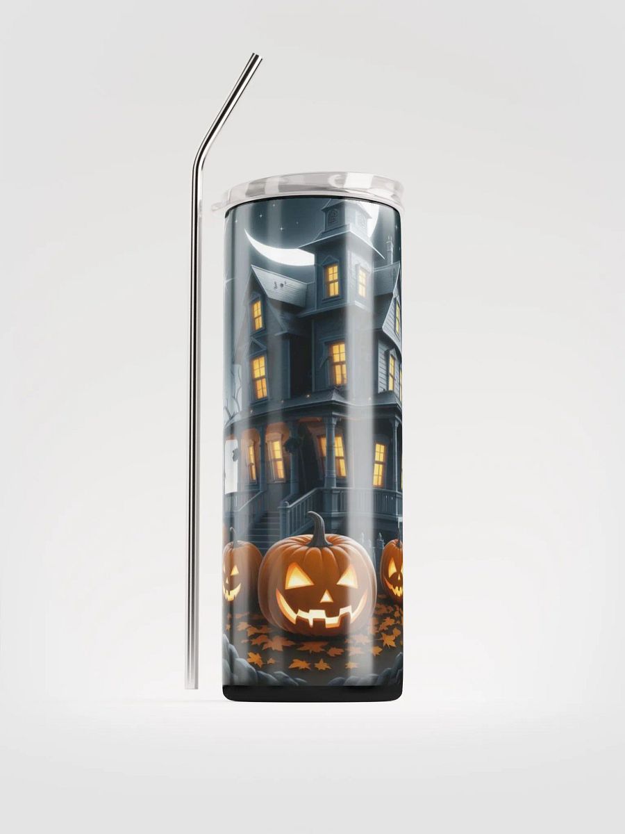 Spooky Haunted House & Pumpkin Tumbler | Halloween Drinkware