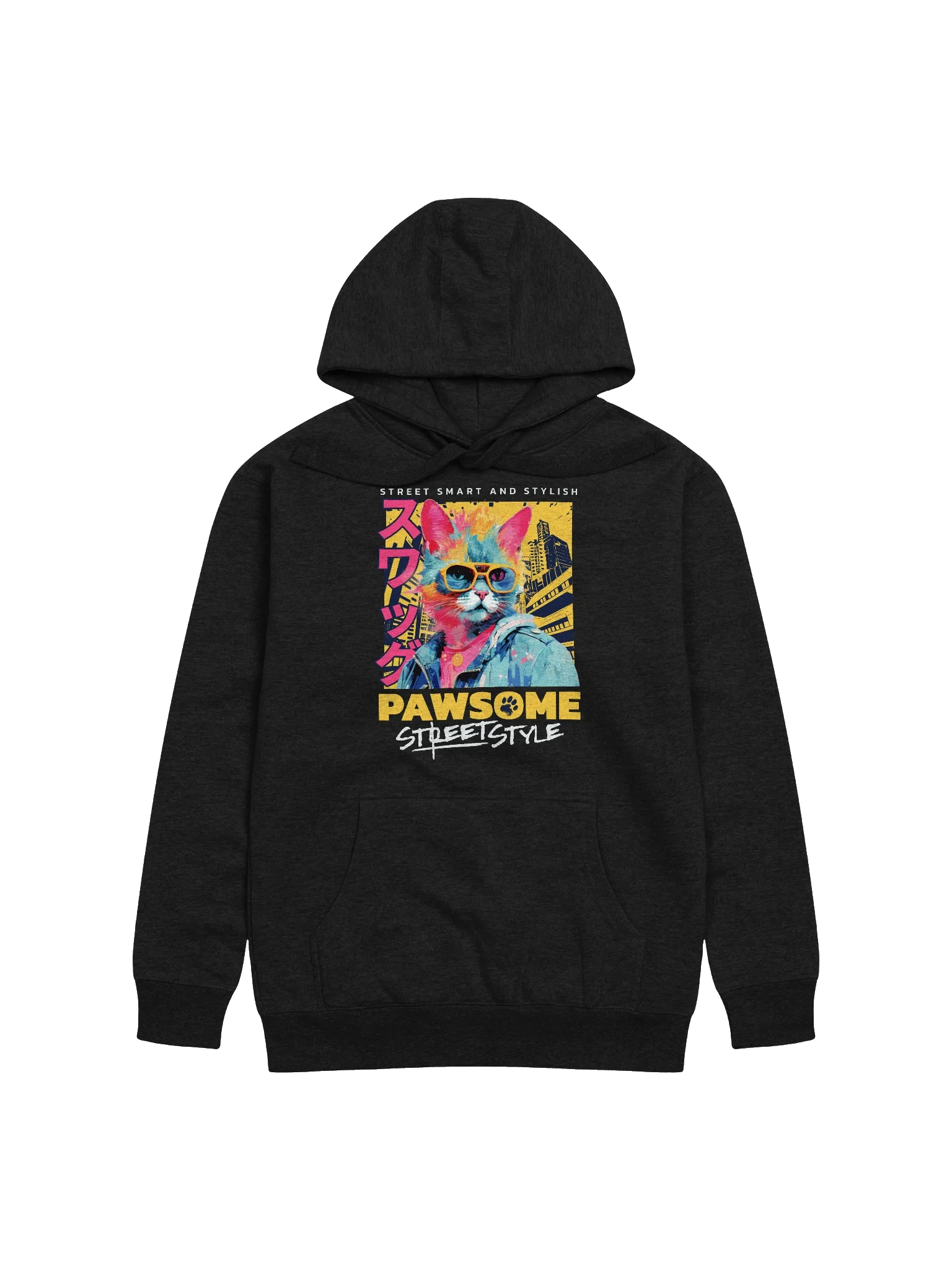 Trendy Pawsome Cat Comfort Hoodie: Stylish Streetwear product image (2)