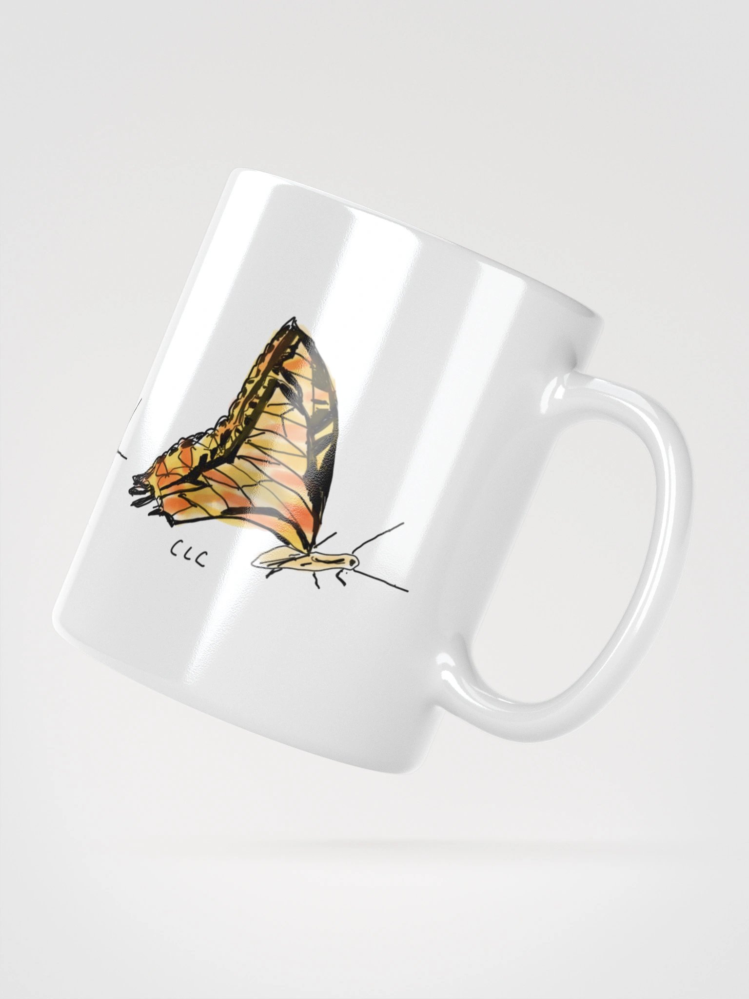 Butterfly Bliss White Glossy Mug product image (7)