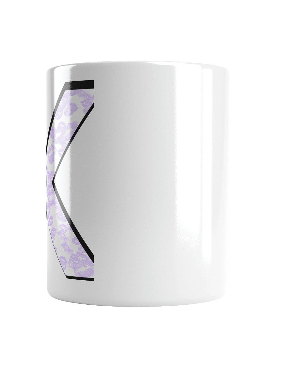 White X Lilac Lipstick Kisses | Glossy White Mug product image (2)