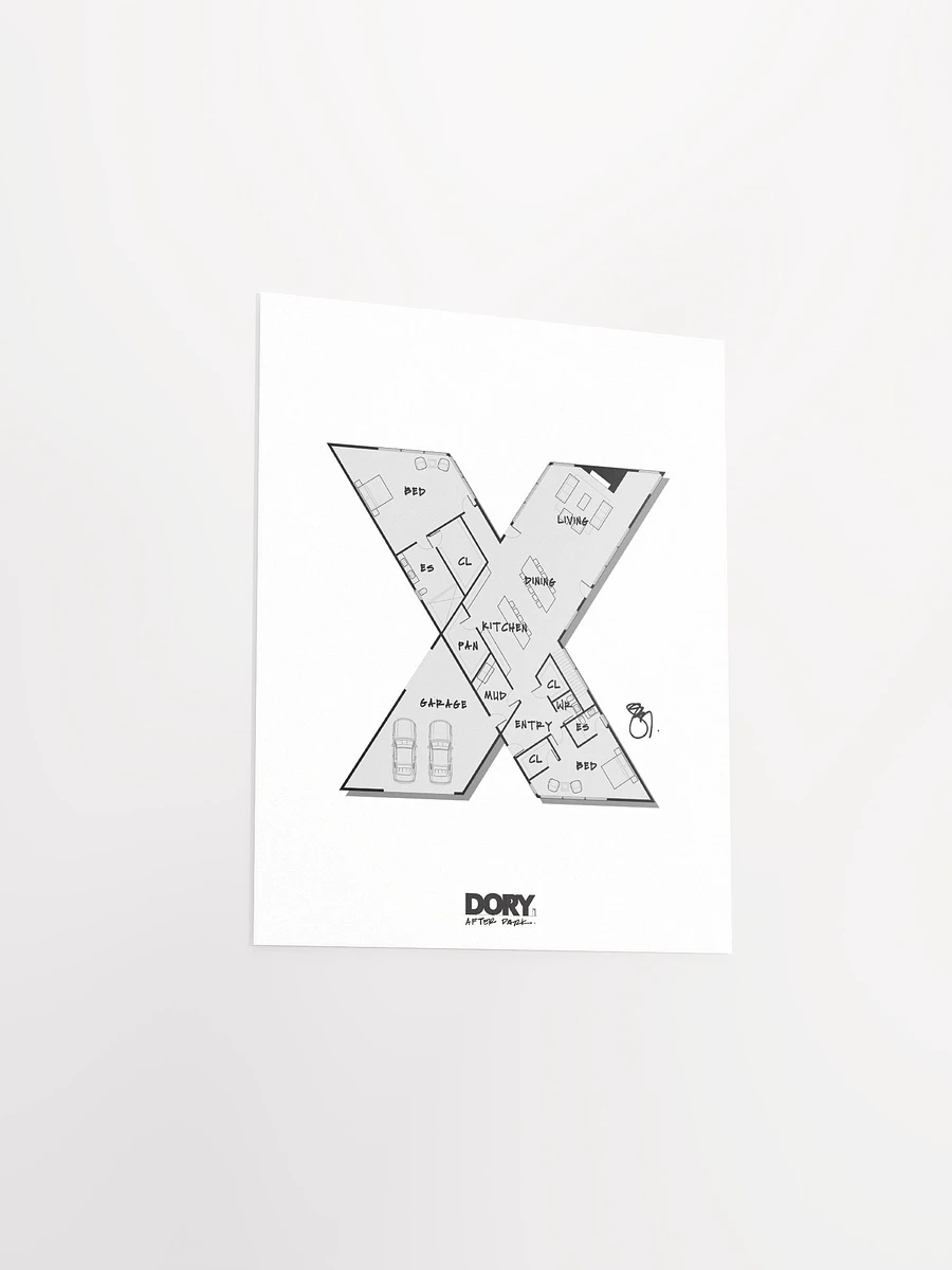 Alphabet Floor Plan Poster - X product image (3)