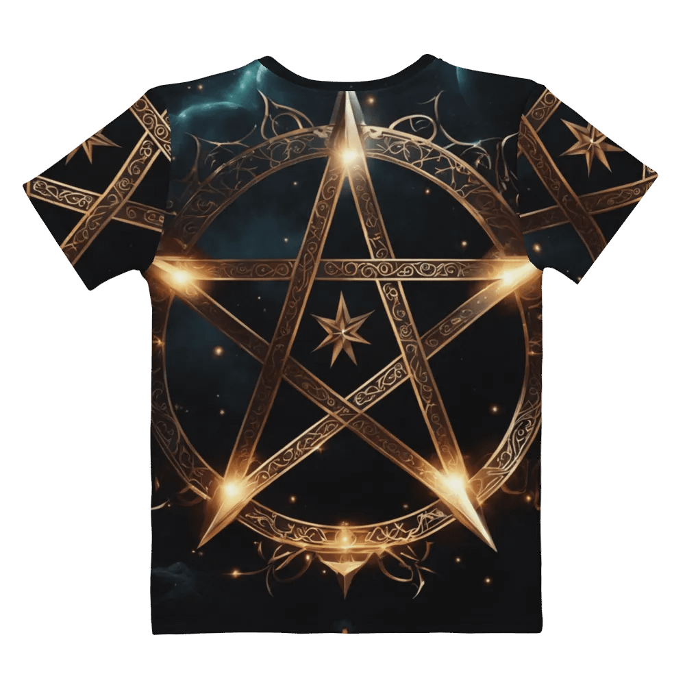 Black and Gold Star Symbology TShirt - all over print product image (3)