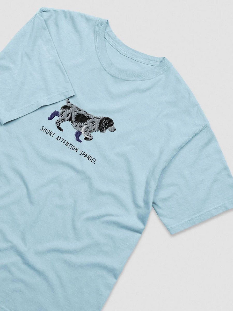 Short Attention Spaniel T-Shirt(Embroidered) of a Cocker Spaniel(Blue Roan) product image (6)