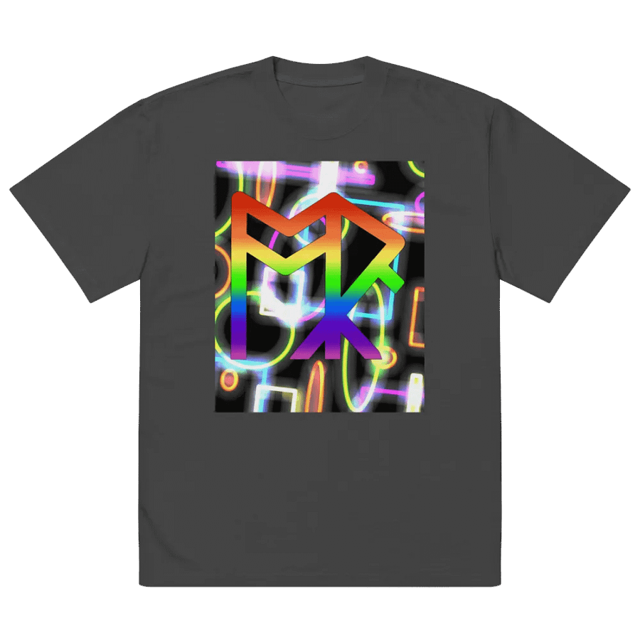 ToRk Rune Oversized Faded T-Shirt (LGBT Tones) product image (3)
