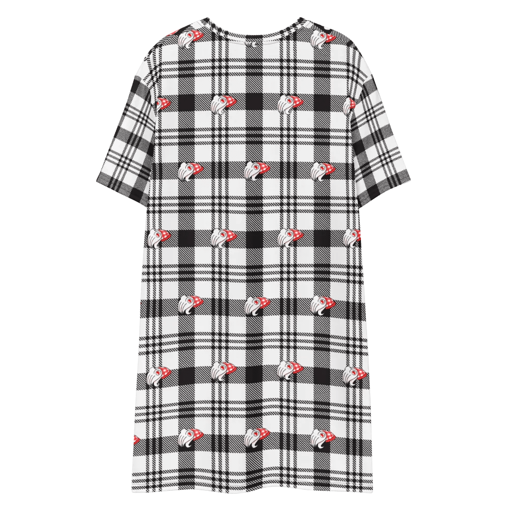 Strawberry Plaid Cuttlefish T-Shirt Dress product image (10)