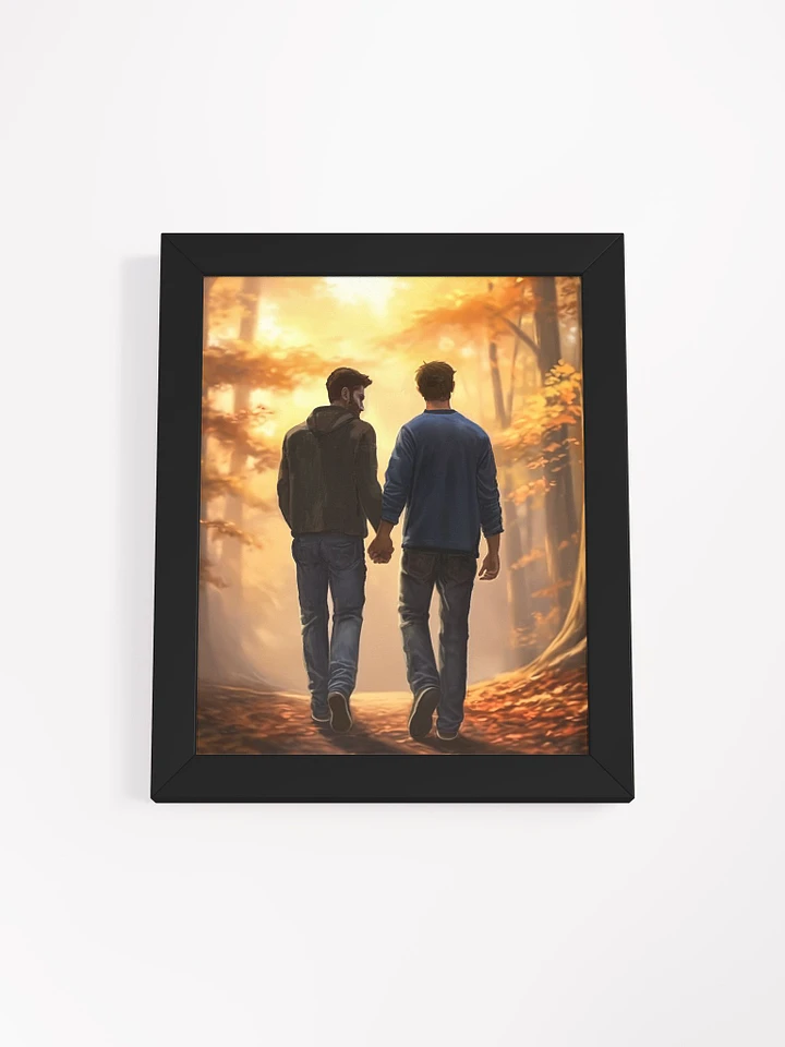 Fall Romance - Gay Couple Framed Poster product image (1)