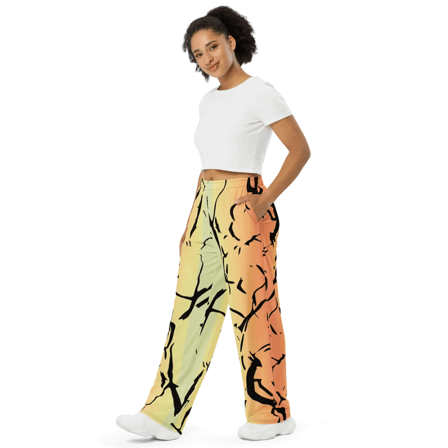 Flowy soft pants/Enigma Lime-Orange product image (1)