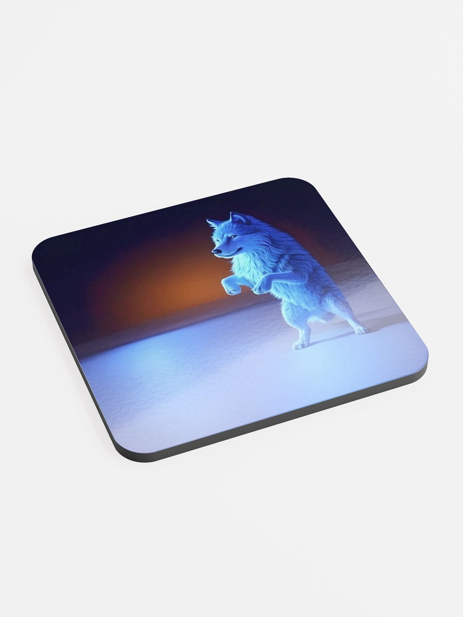 Luminous Wolf Cork Coaster product image (2)