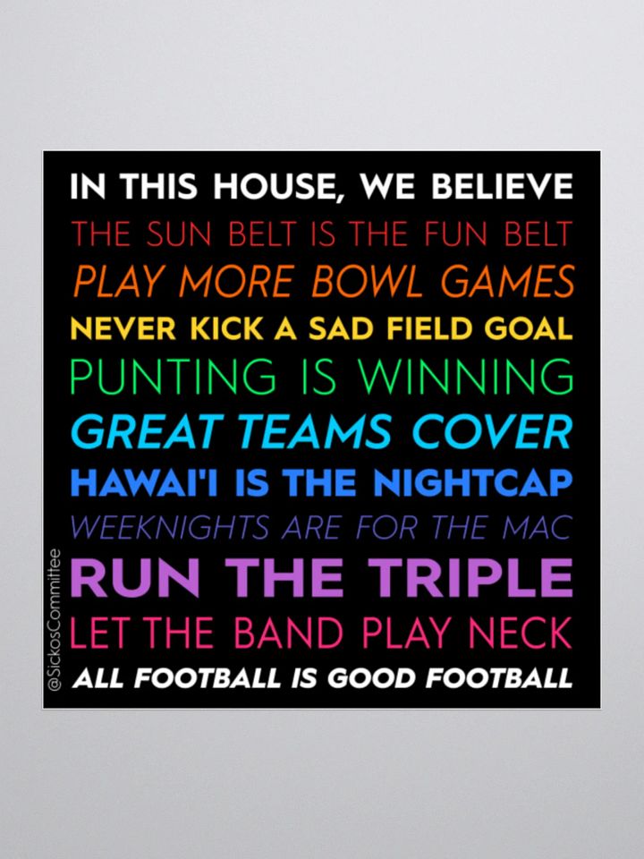 IN THIS HOUSE STICKER (3 Sizes) product image (2)