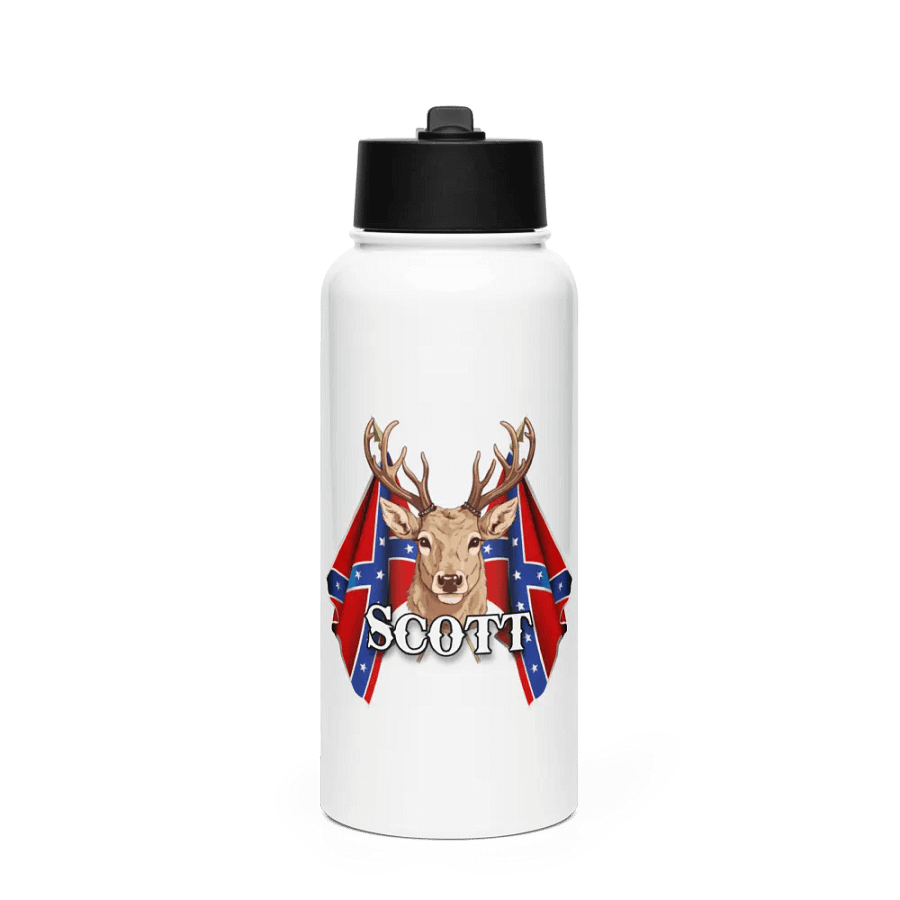 "Scott" Last Name Rebel Redneck Deer - Stainless Steel Sports Water Bottle product image (1)