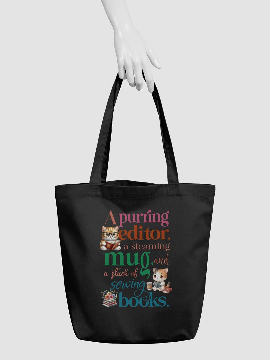Purring Editor Cat Lover Tote Bag product image (4)