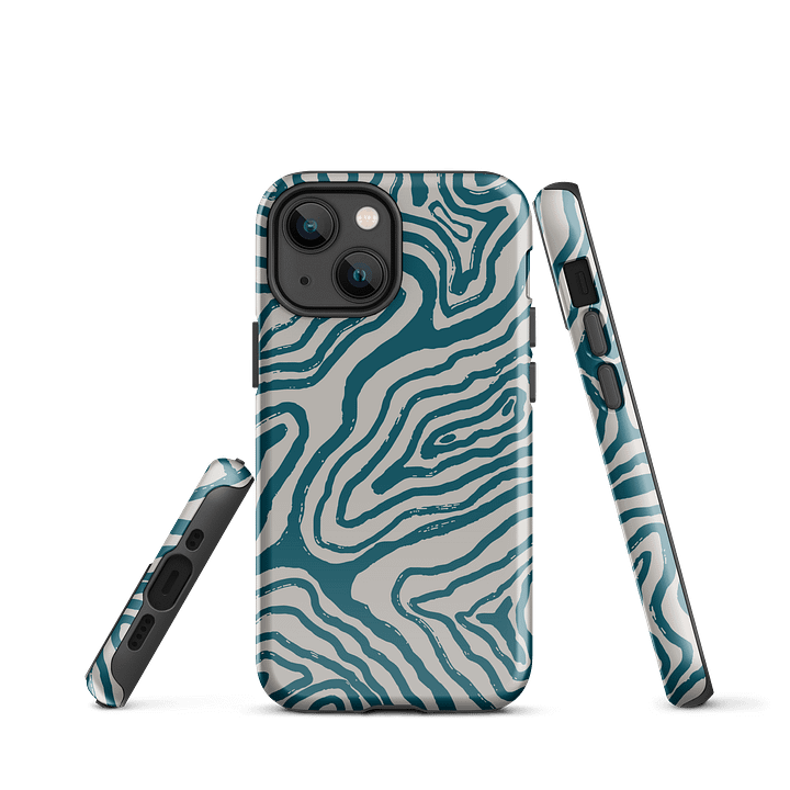 Aquamarine Brush Rivers iPhone Case product image (2)