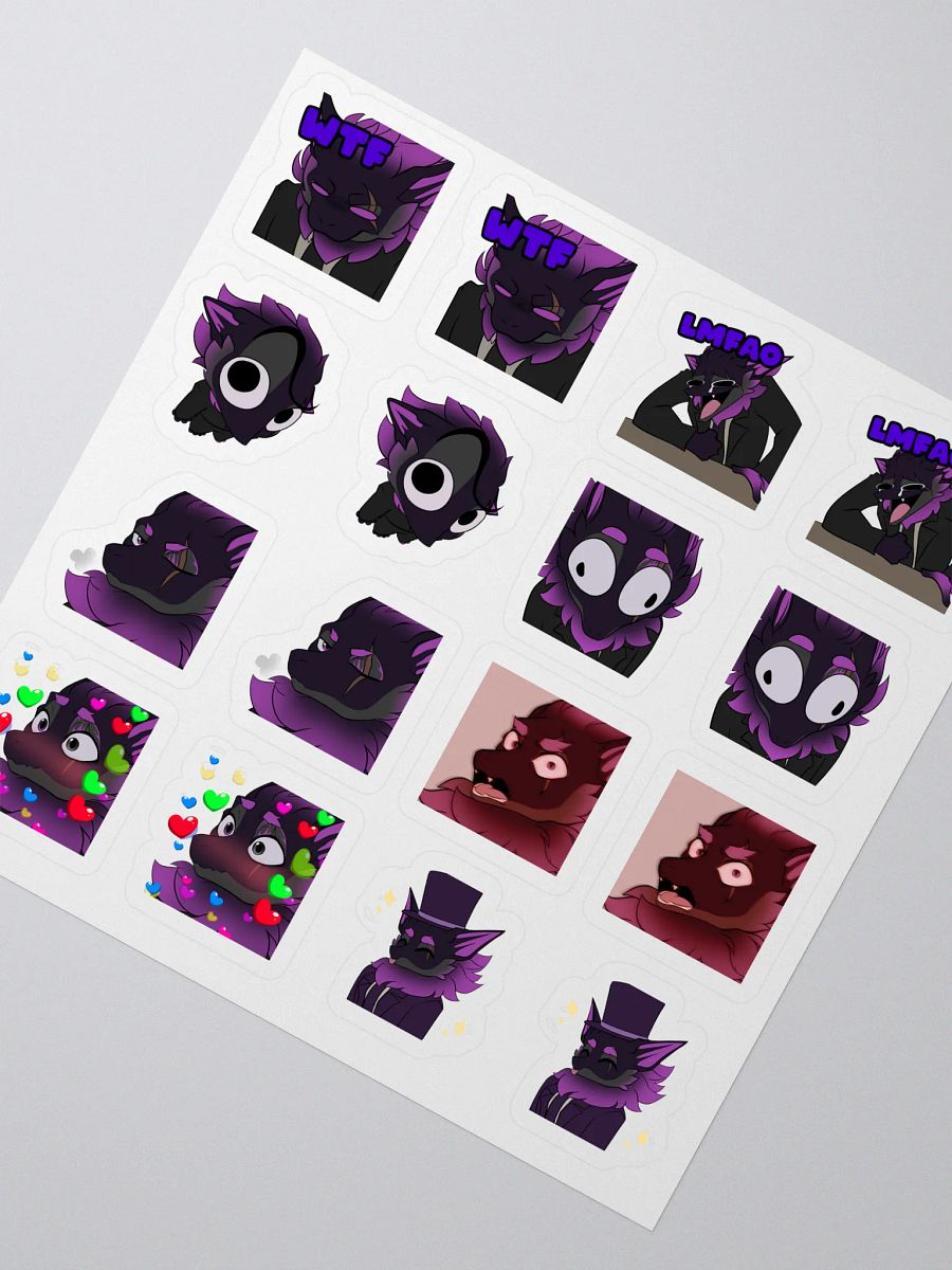Nardoragon Wolf Emote Sticker Sheet! product image (2)