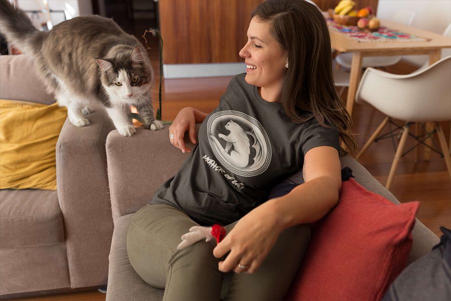Mother Of Cats Brown/Black TShirt product image (5)