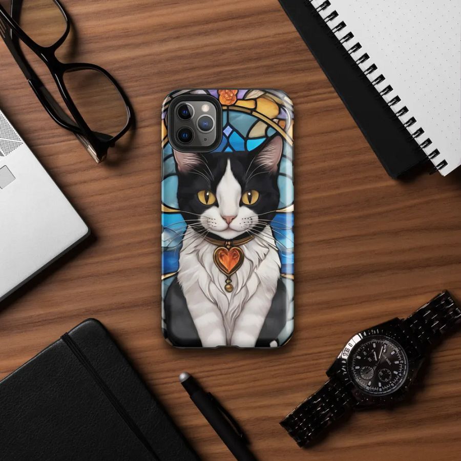 Stained Glass Cat iPhone Case product image (39)