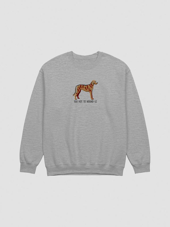 Too Hot to Hound-le Sweatshirt (Embroidered) of an Irish Wolfhound(Brown) product image (10)