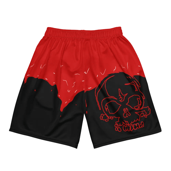 Skull and blood mesh shorts product image (2)