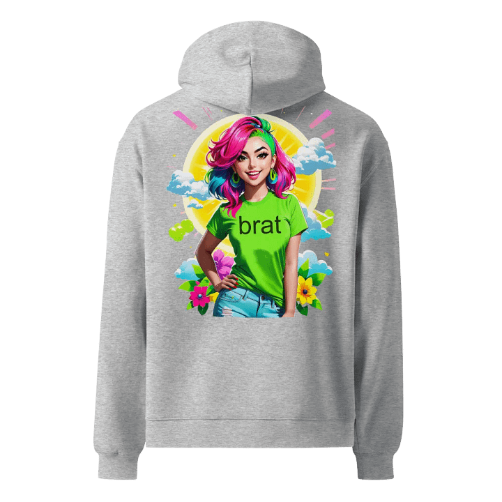 Brat - Premium Hoodie (Athletic Heather) Brat Life - v5 (Back Printed Design) product image (1)