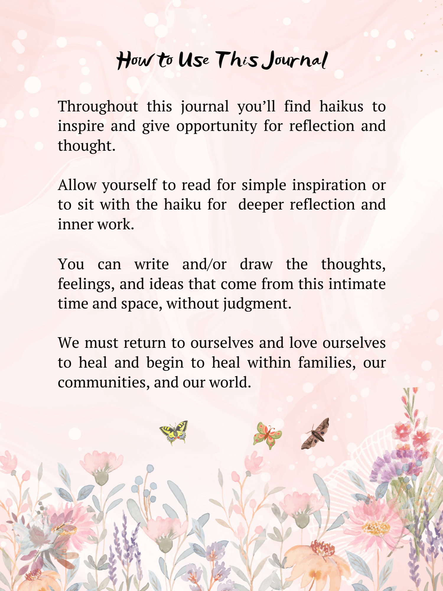 Love Me (A Poetic Journal): Haiku Poems for Inspiration and Reflection product image (2)