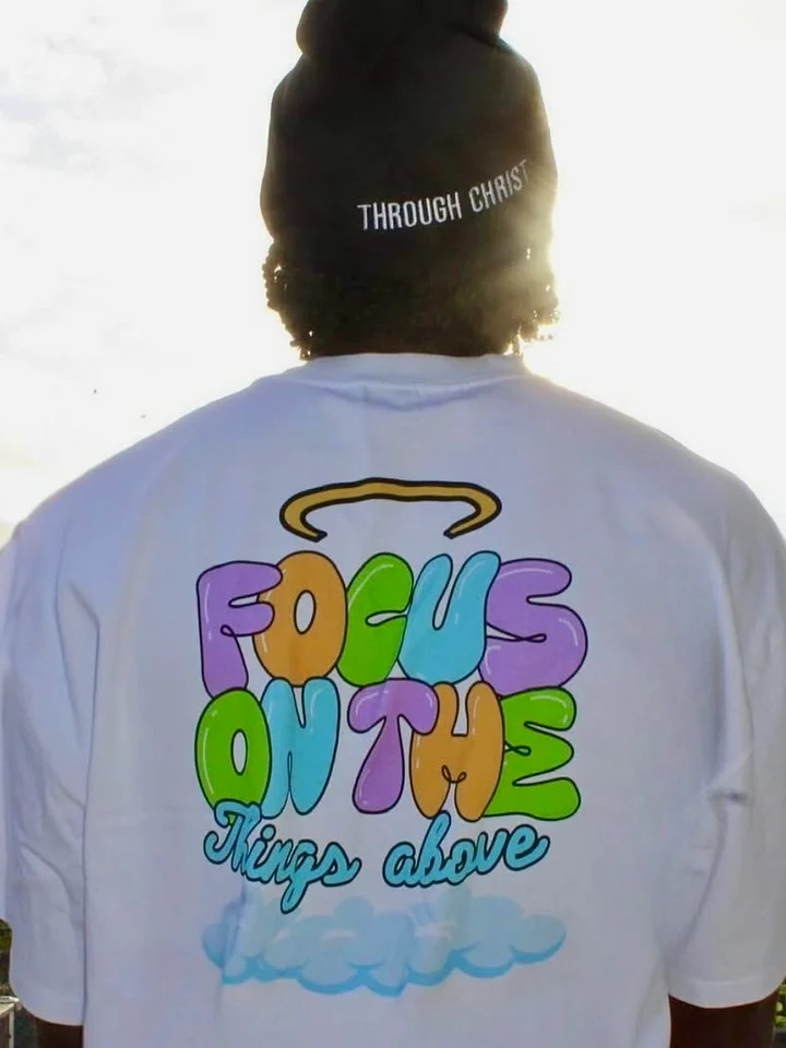 Through Christ Focus Tee – Colossians 3:2 product image (1)