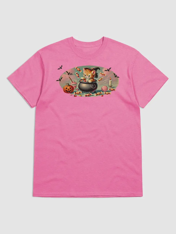 Kitten Cauldron Halloween Basic T-Shirt by Gildan product image (2)
